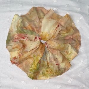 Add in bundle for total $15！Handmade Unique Hair Scrunchie Floral Pattern XL